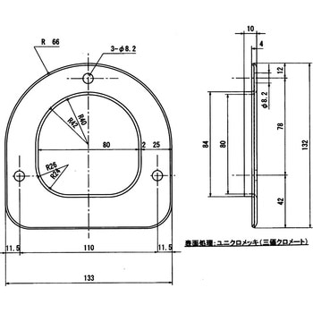 キャンター用ロープ通し枠(メッキ) 信和自動車工業