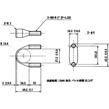 丸パイプサイドガード用 Uボルト 信和自動車工業