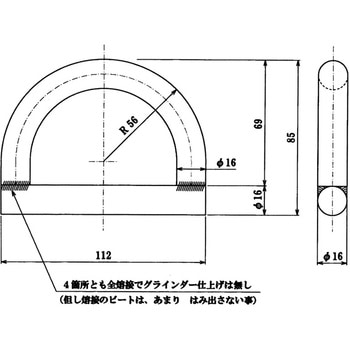 埋込フック半円皿用 D型リング 信和自動車工業