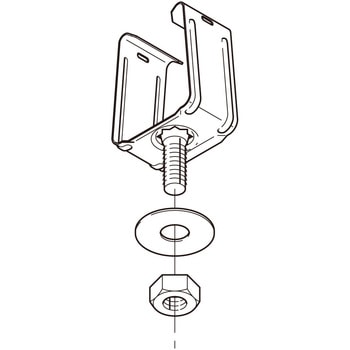 レースウェイ(開口上向き用器具取付金具) ネグロス電工 レースウェイ用金具 【通販モノタロウ】