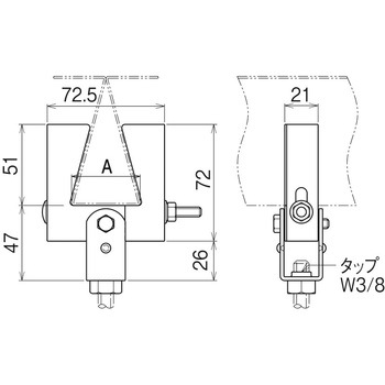 吊り金具(F、雪印F、SF、N、ハイデッキ用) ネグロス電工