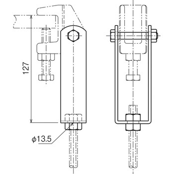 吊り金具(HB50-W□用下部金具) ネグロス電工