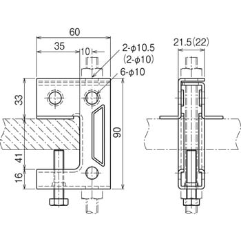 Z-HB3U 吊り金具(一般形鋼用) 1個 ネグロス電工 【通販モノタロウ】