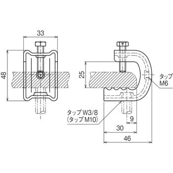 PH1WT-W3 吊りボルト支持金具 一般形鋼用 1箱(20個) ネグロス電工