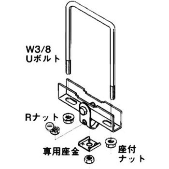 吊り金具 角パイプ用 ネグロス電工 吊金具 通販モノタロウ Gsp100s W3