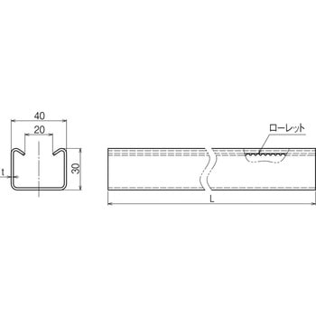 Z-D1N ダクターチャンネル(穴あきタイプ) ネグロス電工 長さ2.5m