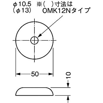 おめかしキャップ 吊りボルト用貫通穴化粧カバー ネグロス電工 電線管用カバー 通販モノタロウ Omk12n