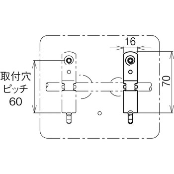 間仕切用ネグロック(丸鋼・全ねじ用スイッチボックス支持金具) ネグロス電工