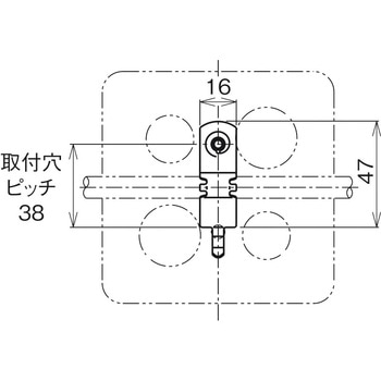 間仕切用ネグロック(丸鋼・全ねじ用ボックス支持金具) ネグロス電工