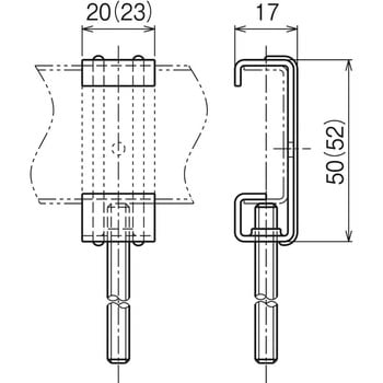 T38H6-62 二重天井用金具(埋込型蛍光灯器具用 T38H型) 1箱(20個) ネグロス電工 【通販モノタロウ】