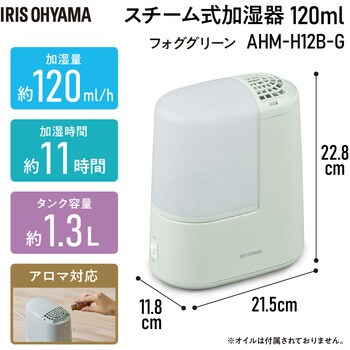 AHM-H12B-G スチーム式加湿器 120ml 1台 アイリスオーヤマ 【通販