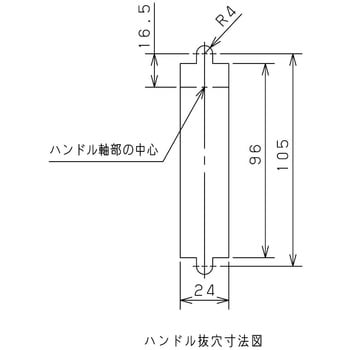 H キャビネット用ハンドル 平面ハンドル 日東工業 ハンドル・キー