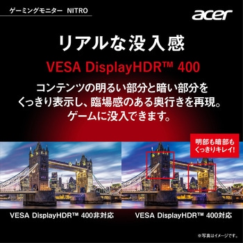 NITRO 24.5インチワイド液晶ディスプレイ (24.5型/1920×1080/HDMI、DisplayPort/ブラック/スピーカー搭載/IPS/非光沢/フルHD/16:9/400cd/1ms) Acer(エイサー)