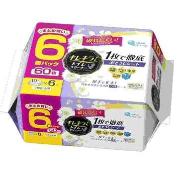 キレキラ!トイレクリーナー 1枚で徹底おそうじシート 大王製紙