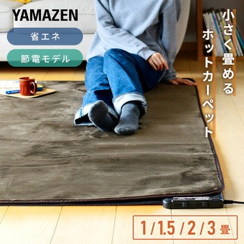 新品未使用箱不良　山善　空気をキレイにするホットカーペット YZF-304LE YZF-304LE(BR) 空気をキレイにするホットカーペット カバー付き 1枚