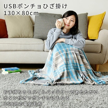 USBポンチョひざ掛け YAMAZEN(山善)