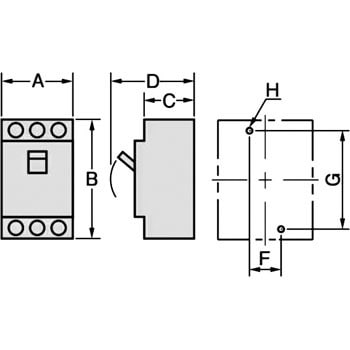 GE103A3P75AFVH GE 漏電ブレーカ(経済形) Eシリーズ 表面形 1個 日東