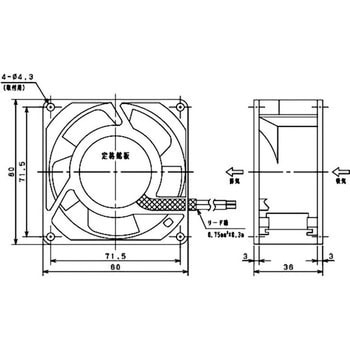 PF-085-2 PF・RD 盤用換気扇(スタンダードタイプ) 1個 日東工業 【通販