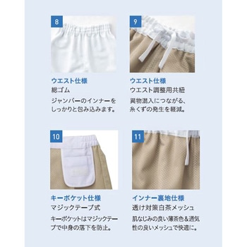 ホッピングパンツ 食品工場 白衣 衛生 - サーヴォ(旧:サンペックスイスト)