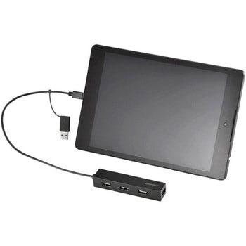タブレット・スマホ用 USB2.0 4ポートハブ 変換コネクター付き BUFFALO(バッファロー)