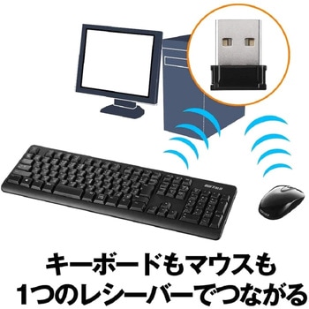 無線2.4GHz フルキーボード 静音マウスセット BUFFALO(バッファロー)