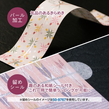 簡単ラッピング のしノート パール レトロ柄 ササガワ