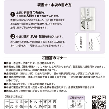 香典袋 金封 ひだ折 仏用 双銀 銀箔短冊 タカ印(ササガワ)