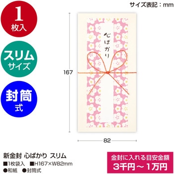 祝儀袋 金封 お祝い 心ばかり スリム タカ印(ササガワ)