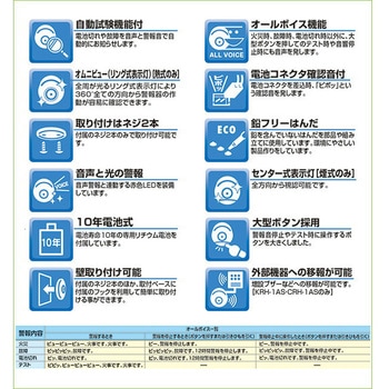 火災警報器(煙式) 10年電池式 音声式 けむタンちゃん10 ニッタン(NITTAN)