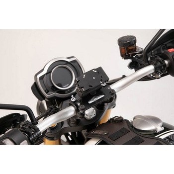 ハンドルバー用GPS マウント ブラック Honda / Suzuki / Triumph モデル SW-MOTECH (エスダブリューモテック)