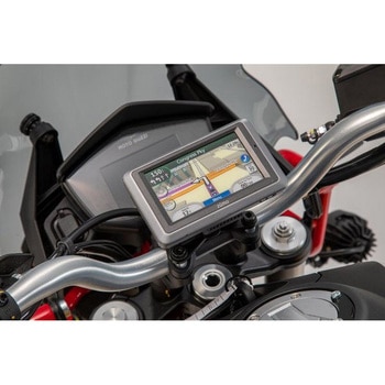 ハンドルバー用GPS マウント ブラック Moto Guzzi V85 TT (19-). SW-MOTECH (エスダブリューモテック)