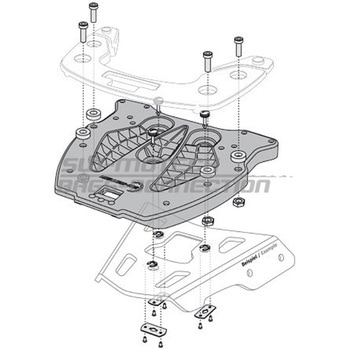 クラウザートップケース用アダプタープレート(他にクラウザーのK-Wingが必要です) SW-MOTECH (エスダブリューモテック)