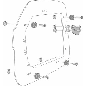 クイックロックキャリア用 TraXサイドケース用 アダプター・キット SW-MOTECH (エスダブリューモテック)
