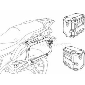 QUICK-LOCK(クイックロック) EVO サイドキャリア ブラック Honda VFR 1200 X Crosstourer (12-) SW-MOTECH (エスダブリューモテック)