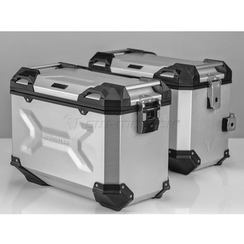 TRAX(トラックス) ADV パニアシステム シルバー 45/45 L Suzuki DL1000 / Kawasaki KLV1000 SW-MOTECH (エスダブリューモテック)