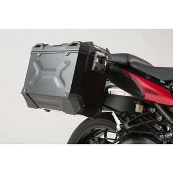 TRAX ADV アルミケース システム ブラック 37/37 l. Yamaha MT-09 トレーサー (14-18) SW-MOTECH (エスダブリューモテック)