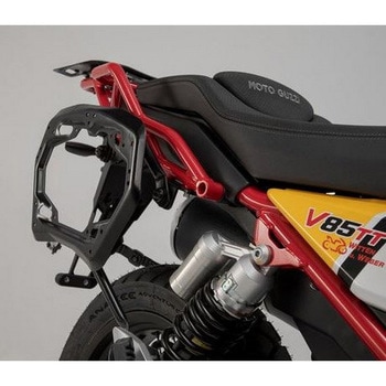 PRO サイドキャリア ブラック Moto Guzzi V85 TT (19-). SW-MOTECH (エスダブリューモテック)
