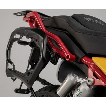 PRO サイドキャリア ブラック Moto Guzzi V85 TT (19-). SW-MOTECH (エスダブリューモテック)