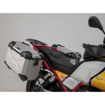 TRAX ADV アルミ ケースシステム シルバー 37/45 l. Moto Guzzi V85 TT (19-). SW-MOTECH (エスダブリューモテック)