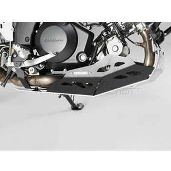 エンジンガード ブラック / シルバー V-Strom 1000 with クラッシュバー SW-MOTECH (エスダブリューモテック)