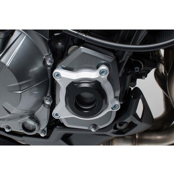 エンジンケースプロテクター ブラック/シルバー Kawasaki Z900 (16-) SW-MOTECH (エスダブリューモテック)