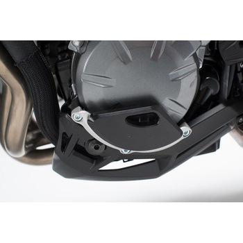 エンジンケースプロテクター ブラック/シルバー Kawasaki Z900 (16-) SW-MOTECH (エスダブリューモテック)