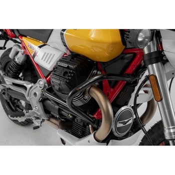 クラッシュバー ブラック Moto Guzzi V85 TT (19-). SW-MOTECH (エスダブリューモテック)
