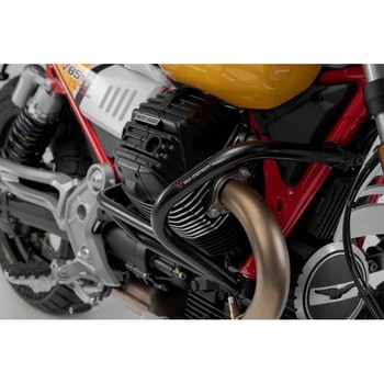 クラッシュバー ブラック Moto Guzzi V85 TT (19-). SW-MOTECH (エスダブリューモテック)