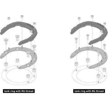 PRO タンクリング ブラック Honda モデル. 7スクリュータンク用 - SW-MOTECH (エスダブリューモテック)