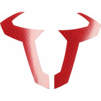 スティッカー Bull 130 x 97 mm. リフレクティブ レッド - SW-MOTECH (エスダブリューモテック)