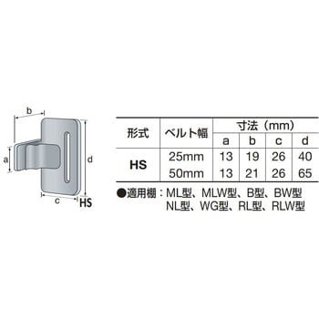 タナガード ホールフックタイプHS型(樹脂バックル) オーエッチ工業 軽