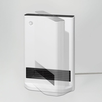 首振り機能付 大風量スリムセラミックヒーター 節電センサー搭載 スリーアップ