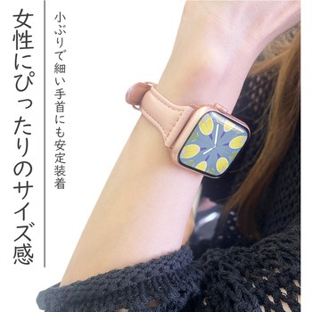 Apple Watchシンセティックレザーバンド(レディス) GY エアージェイ