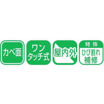 ワンタッチ カベ用ひび割れ補修材(コンクリート用) アサヒペン